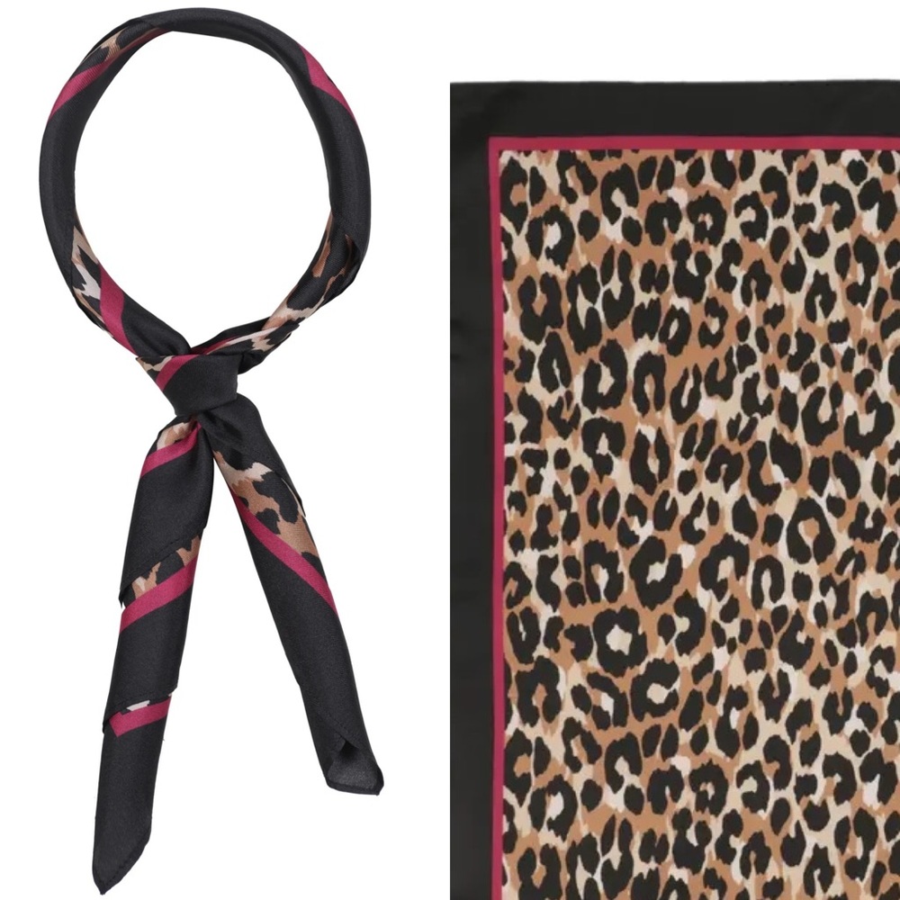 Kate Spade Leopard Silk Bandana